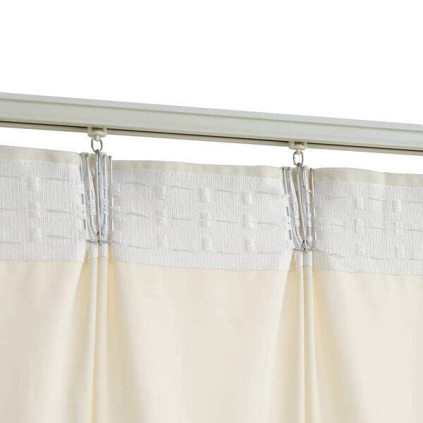 vidaXL Cortina blackout com ganchos 290x245 cm veludo creme