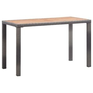vidaXL Mesa de jardim 123x60x74 cm madeira ac&aacute;cia antracite/castanho