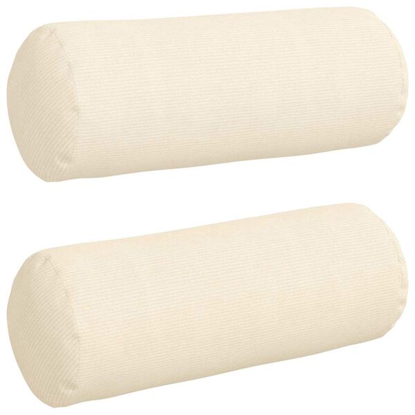 vidaXL Almofadas de Apoio 2 pcs Creme &Oslash; 25 x 70 cm