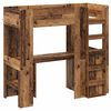 vidaXL Estrutura de Cama Loft com Mesa Madeira antiga 75 x 190 cm