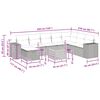 vidaXL 9 pcs conjunto sof&aacute;s p/ jardim com almofad&otilde;es vime PE cinzento