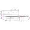 vidaXL Cama sem colch&atilde;o com cabeceira 160x200 cm carvalho sonoma