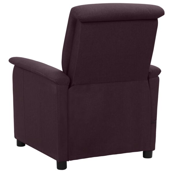 vidaXL Poltrona elevat&oacute;ria de massagens tecido roxo