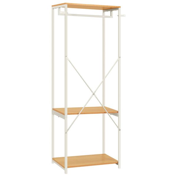 vidaXL Roupeiro 60x40x167 cm metal e contraplacado branco e carvalho