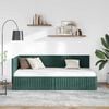 vidaXL Estrutura de Cama de Canto Verde Escuro 90 cm x 190 cm Veludo
