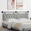 vidaXL Cabeceira Suspensa Cinza Nuvem 190 x 55 x 7 cm tecido