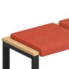 vidaXL Almofada de Banco 4 unid. cord&atilde;o Laranja Vermelho