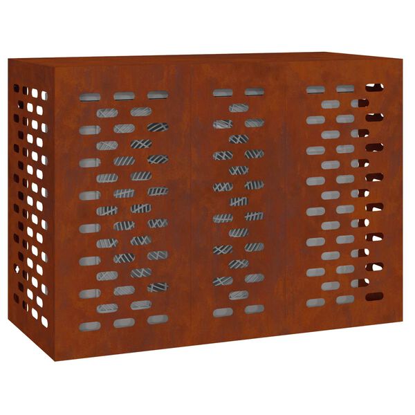 vidaXL Capa de Ar Condicionado Ferro Enferrujado 110 x 50 x 80 cm
