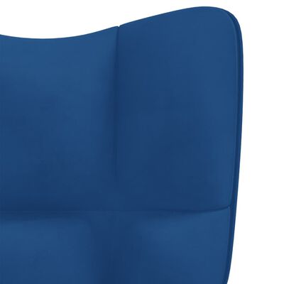 vidaXL Cadeira de baloiço veludo azul