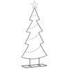 vidaXL &Aacute;rvore de Natal de metal Preto 125 cm A&ccedil;o