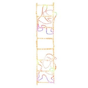 vidaXL Pai Natal a subir uma escada 552 luzes LED 50x200 cm