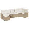 vidaXL Conjunto de Sofá de Jardim 7 pcs Bege Rattan Sintético