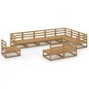 vidaXL 10 pcs conjunto lounge de jardim pinho s&oacute;lido castanho mel