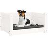 vidaXL Cama para cães branca 55,5x45,5x28 cm madeira de pinho maciça