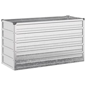 vidaXL Cama de Jardim Elevada Prateado 100 x 40 x 55 cm galvanizado