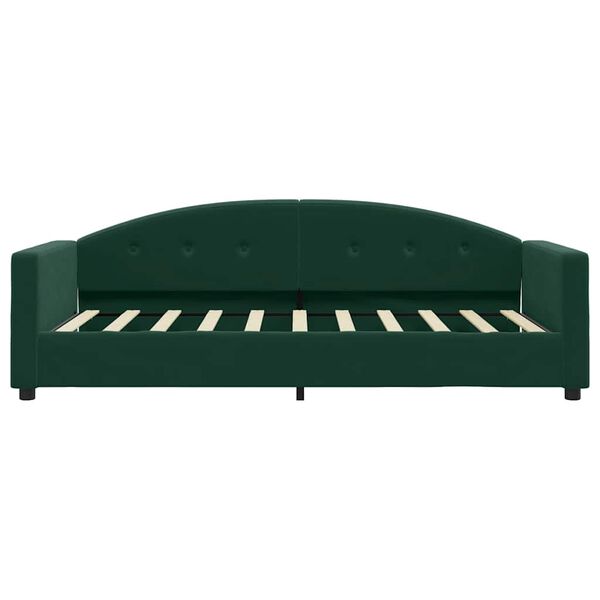 vidaXL Sof&aacute;-cama 80x200 cm veludo verde-escuro