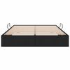 vidaXL Cama com Armazenamento com colch&atilde;o Preto 135 x 190 cm tecido
