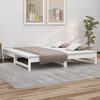 vidaXL Sofá-cama de puxar 2x(100x200) cm madeira pinho maciça branco