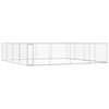 vidaXL Canil de exterior em a&ccedil;o galvanizado 760x760x185 cm