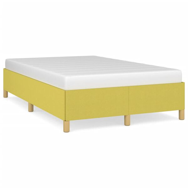 vidaXL Estrutura de cama sem colch&atilde;o 120x200 cm tecido verde