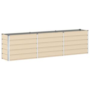 vidaXL Floreira Ivory 290 x 90 x 75 cm A&ccedil;o Galvanizado