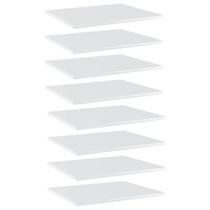 vidaXL Prateleiras para estante 8 pcs 60x50x1,5cm contraplacado branco