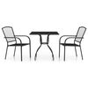 vidaXL 3 pcs conjunto de jantar para jardim a&ccedil;o antracite