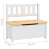 vidaXL Banco de arruma&ccedil;&atilde;o infantil 60x30x55 cm MDF branco e bege