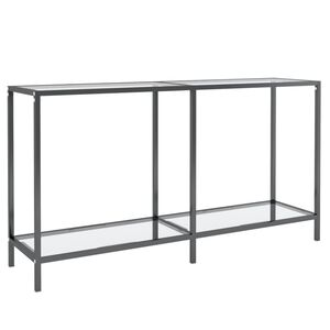 vidaXL Mesa consola transparente 140x35x75,5 cm vidro temperado