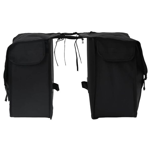 vidaXL Bolsa de Bicicleta Preto 18,5 x 40 x 35 cm Poliéster
