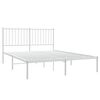 vidaXL Estrutura de cama com cabeceira 140x200 cm metal branco