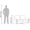 vidaXL Sof&aacute; de 2 lugares 120 cm couro artificial preto