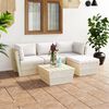 vidaXL 5 pcs conjunto lounge de paletes + almofad&otilde;es madeira de abeto