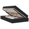 vidaXL Cama com arruma&ccedil;&atilde;o e colch&atilde;o Preto 120 x 200 cm Poli&eacute;ster