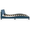 vidaXL Estrutura de cama Dover 200x200 cm veludo azul