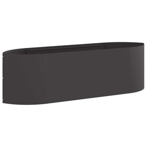 vidaXL Cama de Jardim Elevada Preto 140 x 40 x 40 cm A&ccedil;o