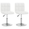 vidaXL Cadeiras de jantar 2 pcs couro artificial branco