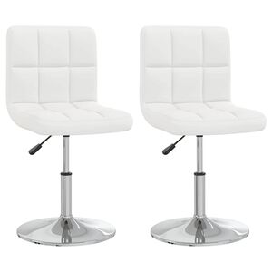 vidaXL Cadeiras de jantar 2 pcs couro artificial branco