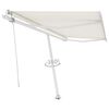 vidaXL Toldo automático independente 400x300 cm cor creme