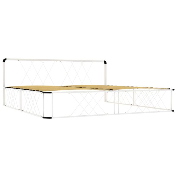 vidaXL Estrutura de cama 180x200 cm metal branco