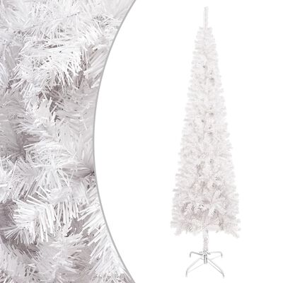 vidaXL Árvore de Natal fina 240 cm branco