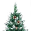 vidaXL &Aacute;rvore de Natal Slim com 300 LEDs com suporte Verde 180 cm