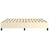 vidaXL Estrutura de cama 160x200 cm couro artificial cor crème