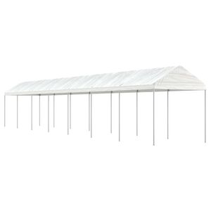 vidaXL Gazebo com telhado 15,61x2,28x2,69 m polietileno branco