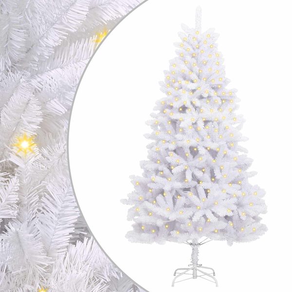 vidaXL &Aacute;rvore de Natal Artificial Branco 300 cm PVC e Metal