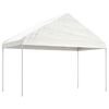 vidaXL Gazebo com telhado 11,15x4,08x3,22 m polietileno branco