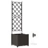 vidaXL Vaso de Jardim Castanho 40 x 40 x 142 cm PP
