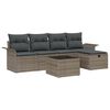 vidaXL Conjunto de Sof&aacute; de Jardim 6 unid. Rattan Sint&eacute;tico