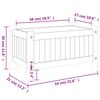 vidaXL Vaso/floreira de jardim com forro 54x31x30 cm ac&aacute;cia maci&ccedil;a
