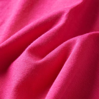 T-shirt de manga comprida para criança rosa-choque 92